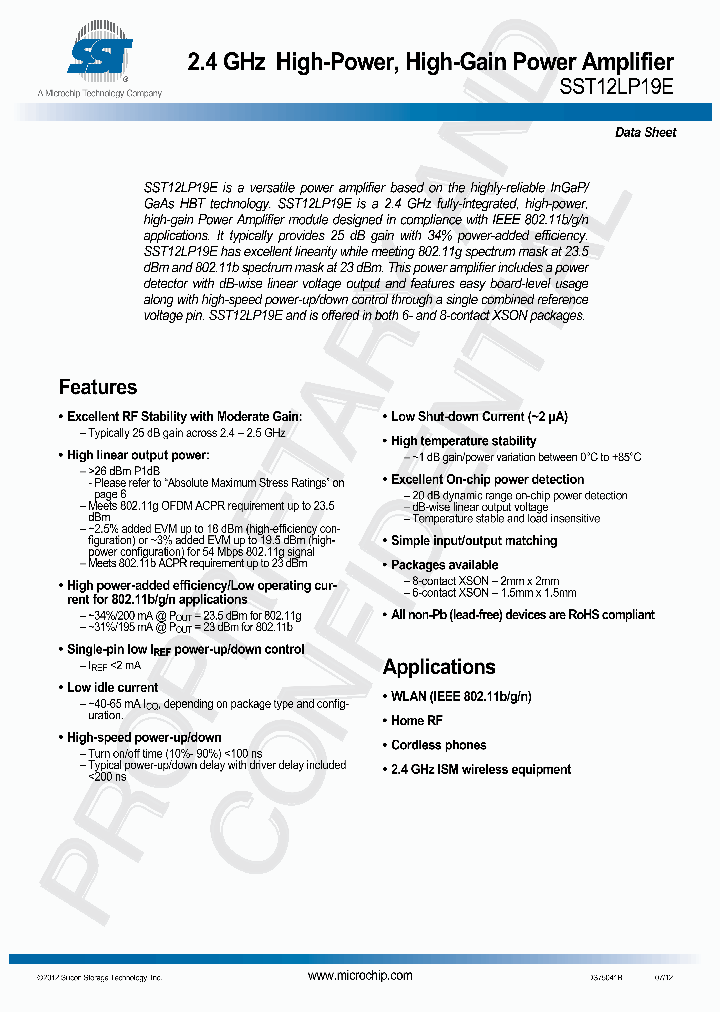SST12LP19E-QX8E_7319009.PDF Datasheet
