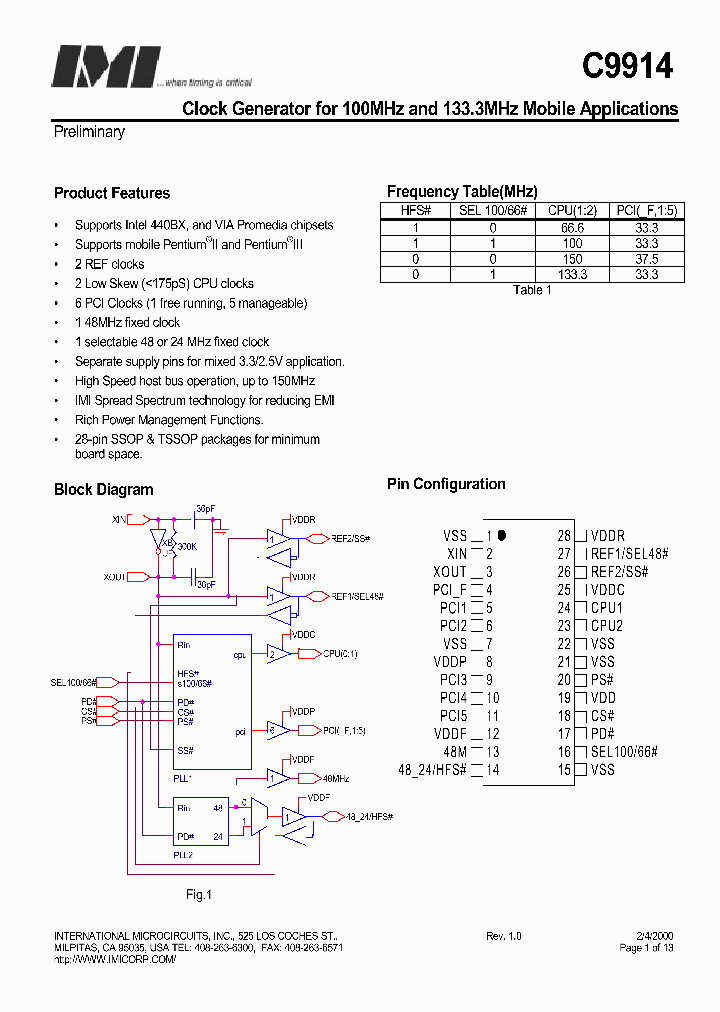 IMIC9914BY_7319608.PDF Datasheet