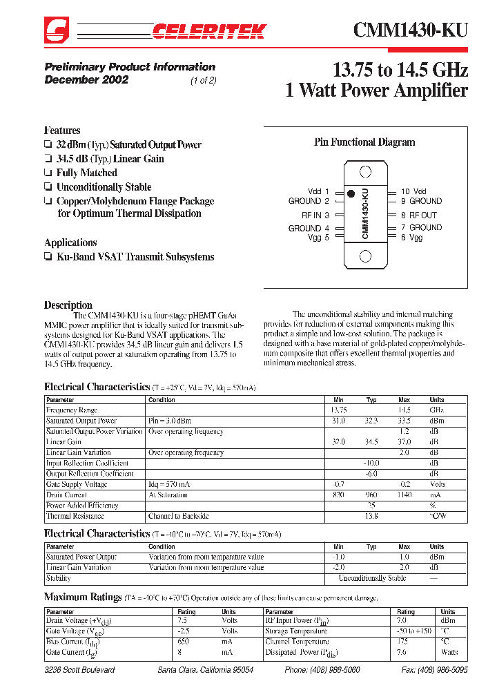 CMM1430-KU_7319374.PDF Datasheet