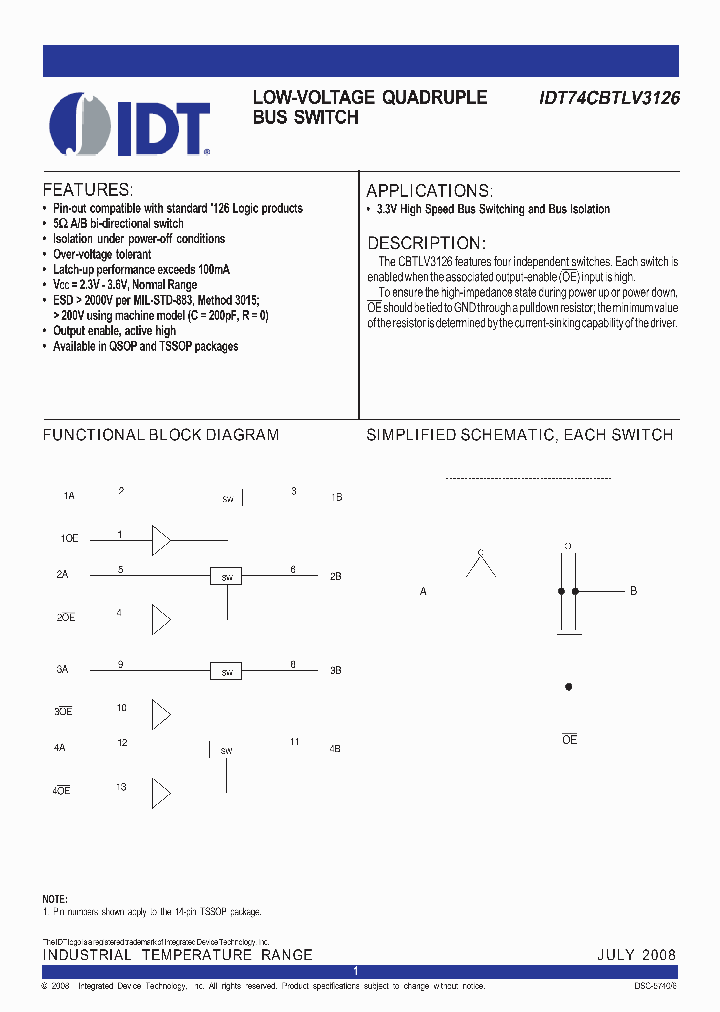 IDT74CBTLV3126QG_7320514.PDF Datasheet