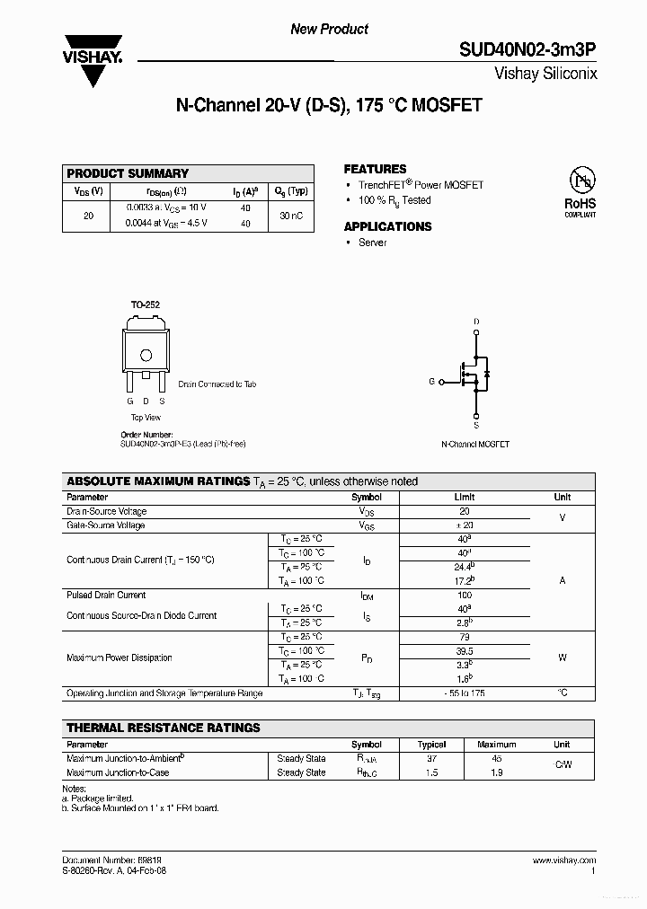 SUD40N02-3M3P_7325231.PDF Datasheet