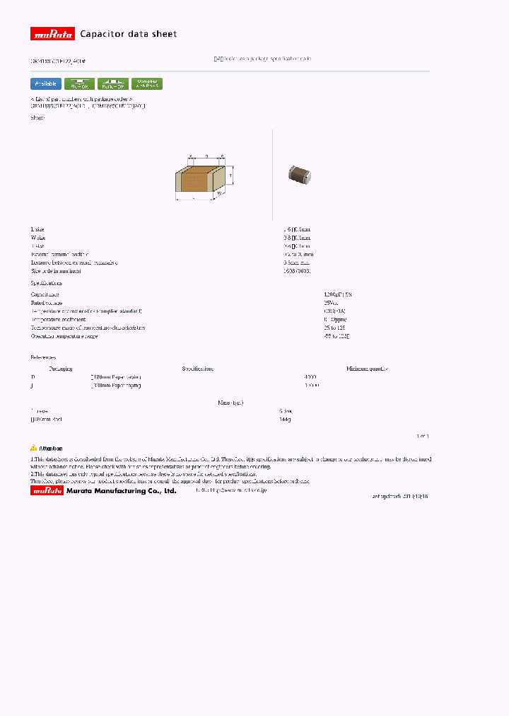 GRM1885C1E122JA01D_7326157.PDF Datasheet