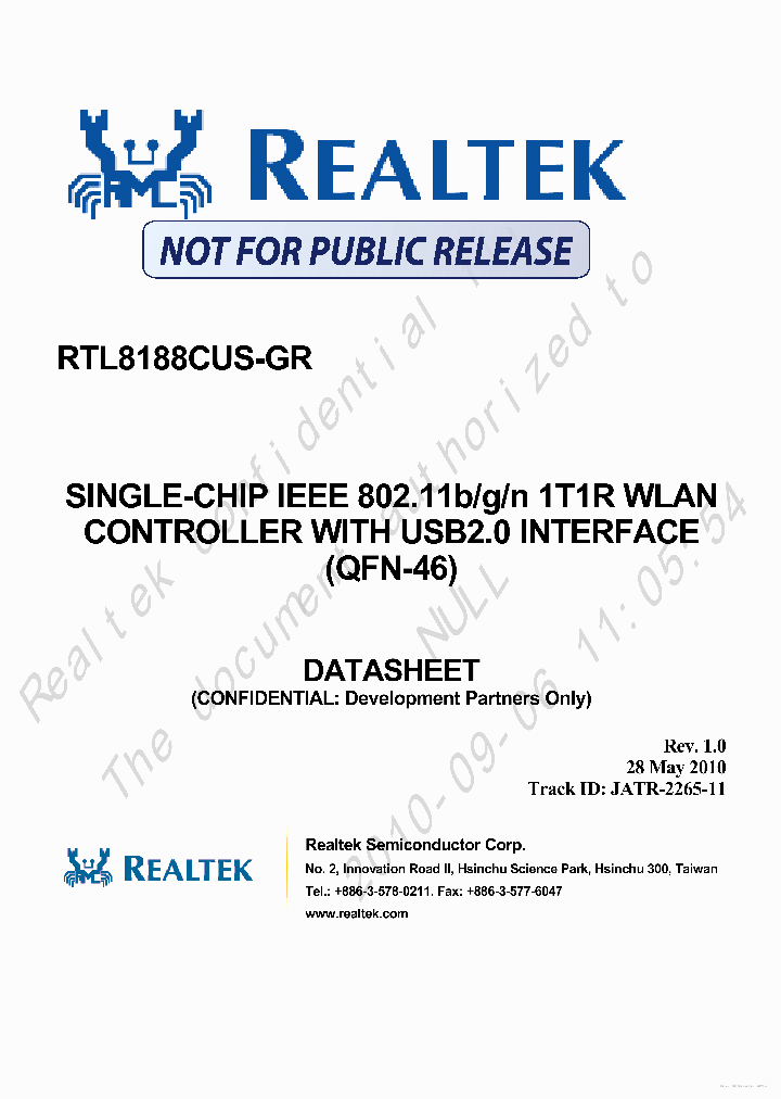 RTL8188CUS-GR_7326801.PDF Datasheet