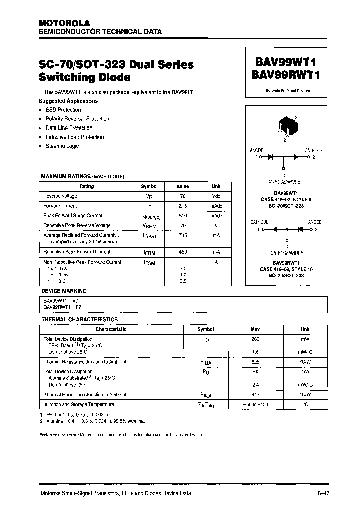 BAV99WT3_7327660.PDF Datasheet