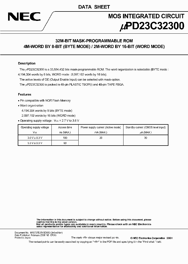 UPD23C32300GZ-XXX-MJH_7329268.PDF Datasheet