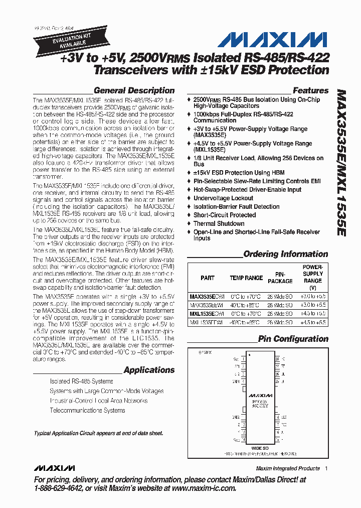 MAX3535ECWI-T_7330062.PDF Datasheet