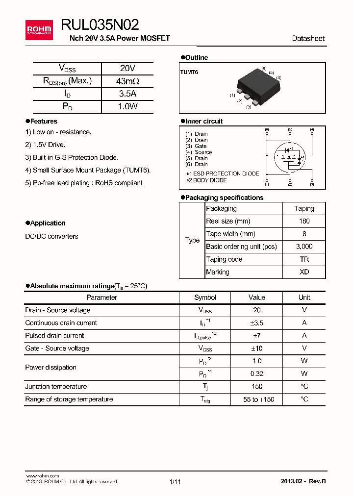RUL035N02TR_7330998.PDF Datasheet