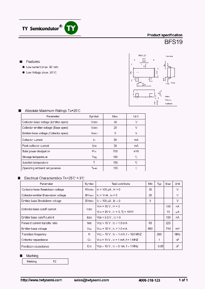 BFS19_7331359.PDF Datasheet