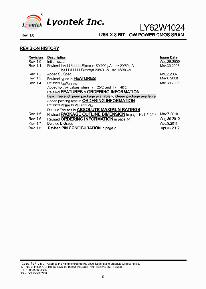 LY62W1024RL-35LLT_7333333.PDF Datasheet