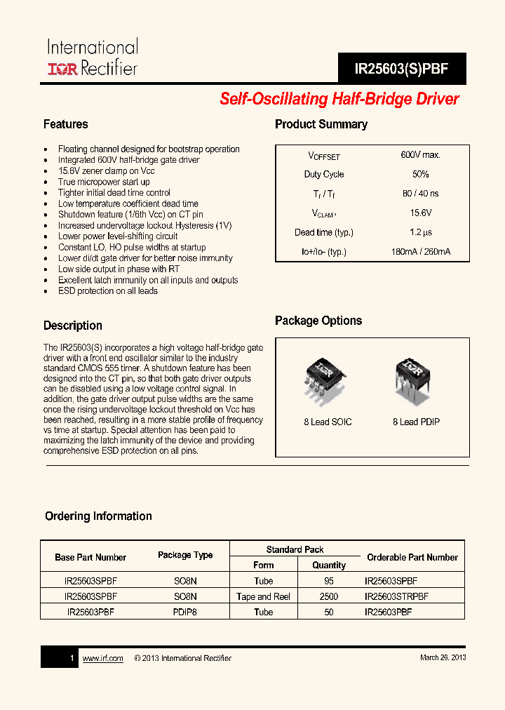 IR25603PBF_7333970.PDF Datasheet