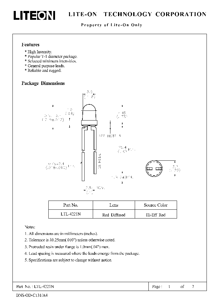 LTL-4221N_7334599.PDF Datasheet