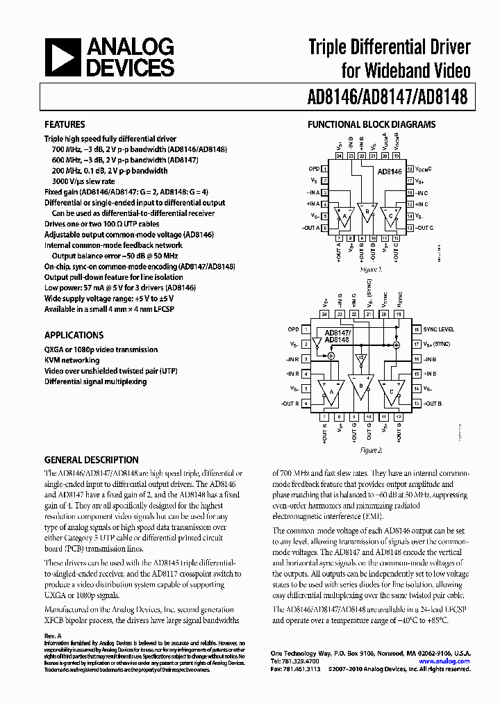 AD8147ACPZ-R21_7334814.PDF Datasheet