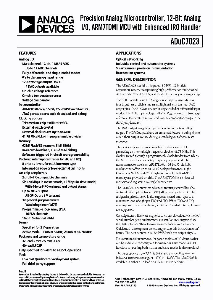 ADUC7023BCP6Z62I_7334881.PDF Datasheet