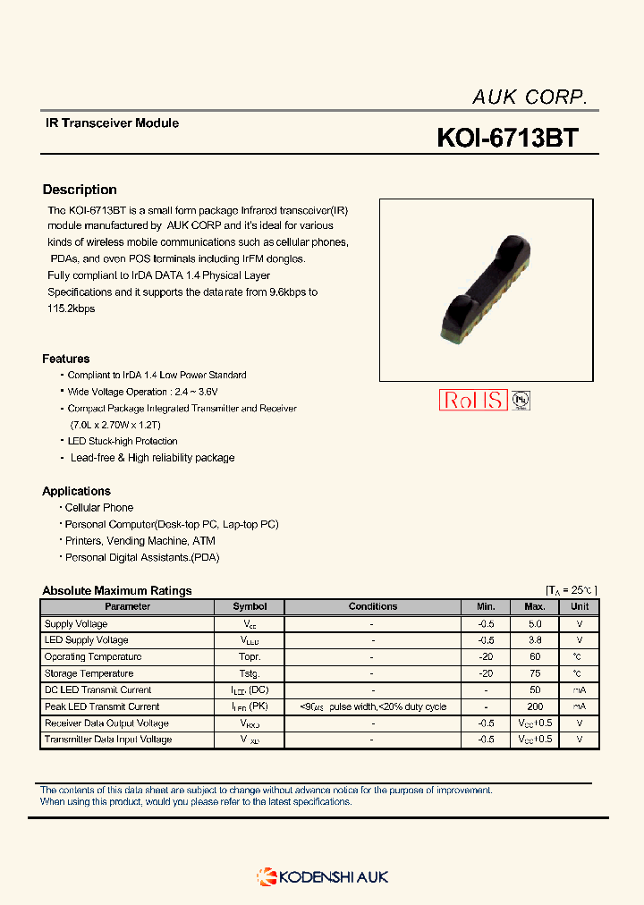 KOI-6702ATS_7335803.PDF Datasheet