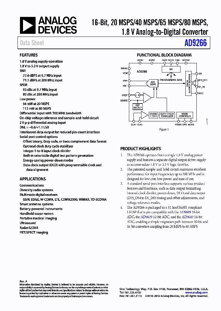AD9266BCPZRL7-20_7337787.PDF Datasheet