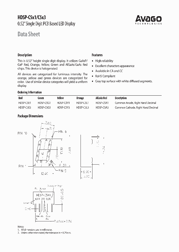 HDSP-C5L1_7338811.PDF Datasheet
