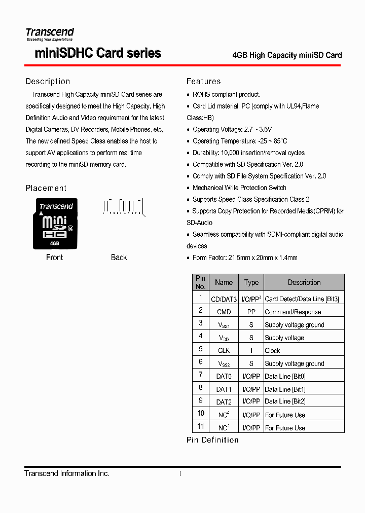 TS4GSDMHC_7339752.PDF Datasheet
