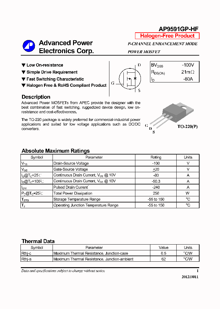 AP9591GP-HF_7339944.PDF Datasheet