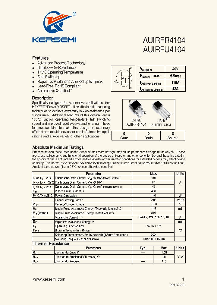 AUIRFU4104_7340232.PDF Datasheet