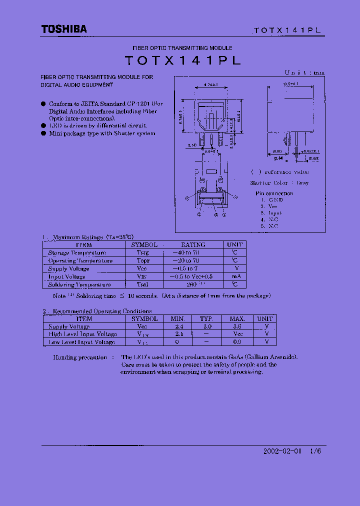 TOTX141PL_7341044.PDF Datasheet