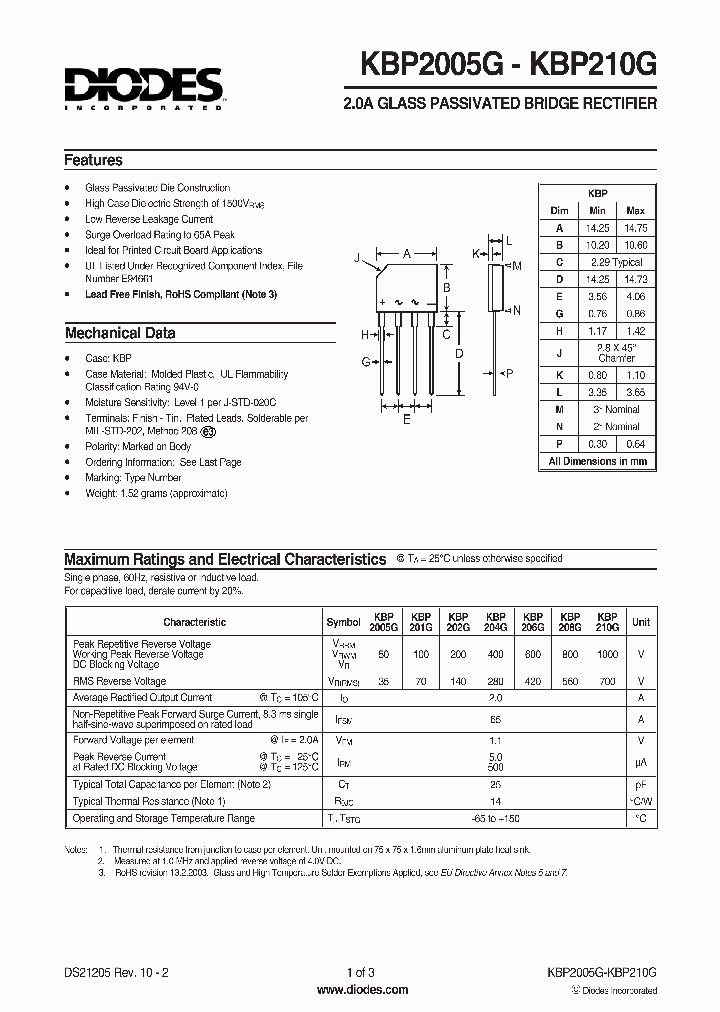 KBP208G-7_7341755.PDF Datasheet