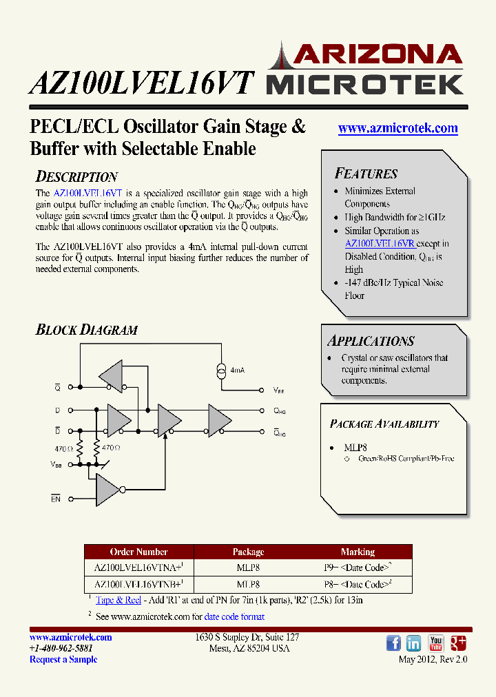 AZ100LVEL16VTNA_7342330.PDF Datasheet