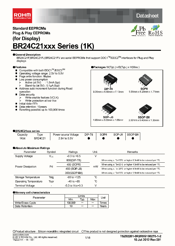 BR24C21FV-E2_7346404.PDF Datasheet