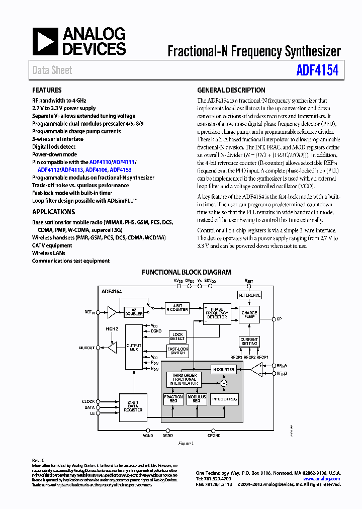 EVAL-ADF4154EBZ1_7345772.PDF Datasheet