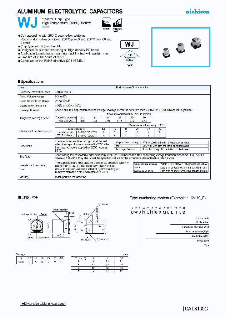 UWJ1C100MCL1GB_7345527.PDF Datasheet