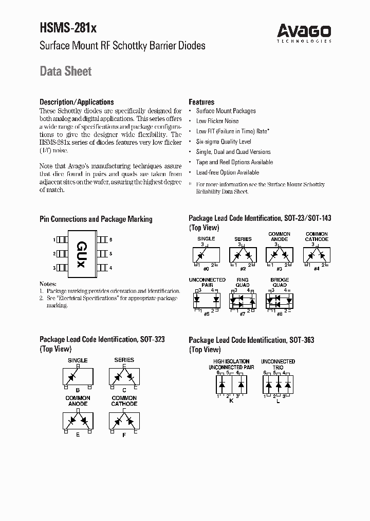 HSMS-281K-BLK_7351560.PDF Datasheet