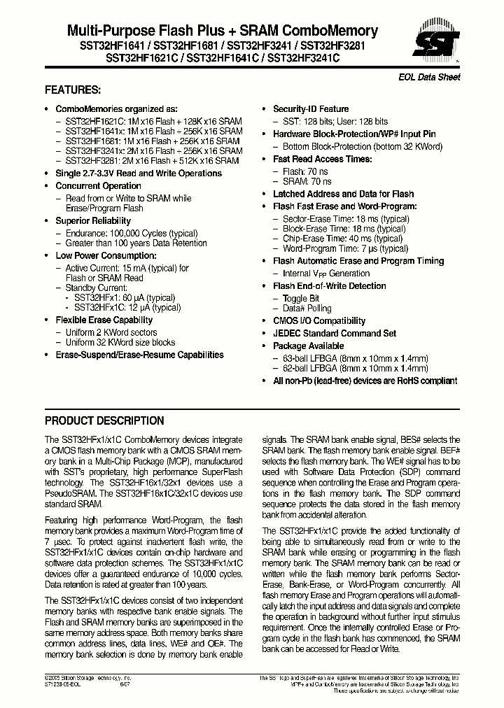 SST32HF3241C-70-4C-LFS_7351160.PDF Datasheet