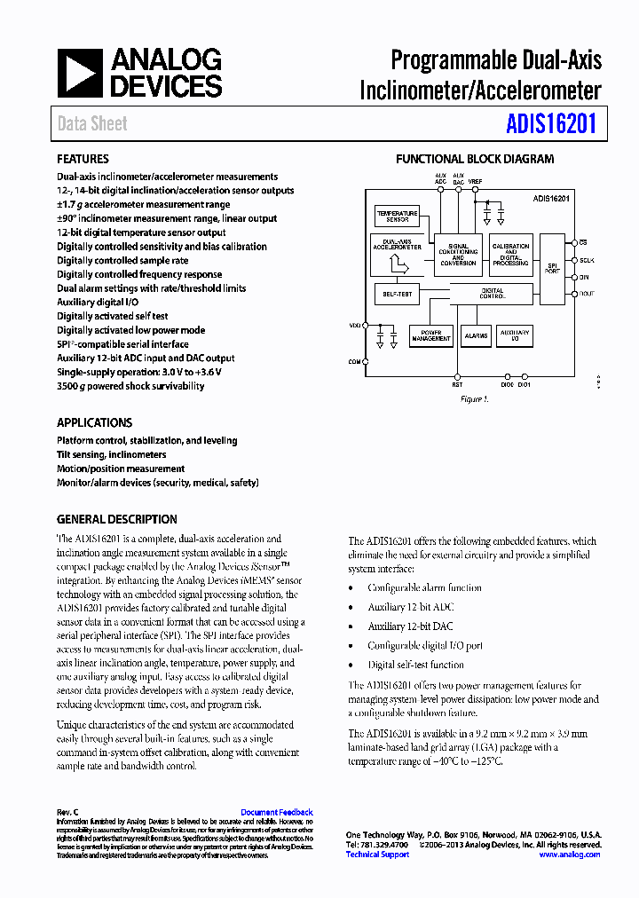 ADIS16201_7351617.PDF Datasheet