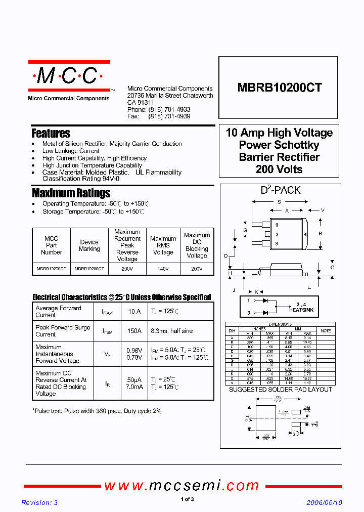 MICROCOMMERCIALCOMPONENTS-MBRB10200CT-TP_7353121.PDF Datasheet