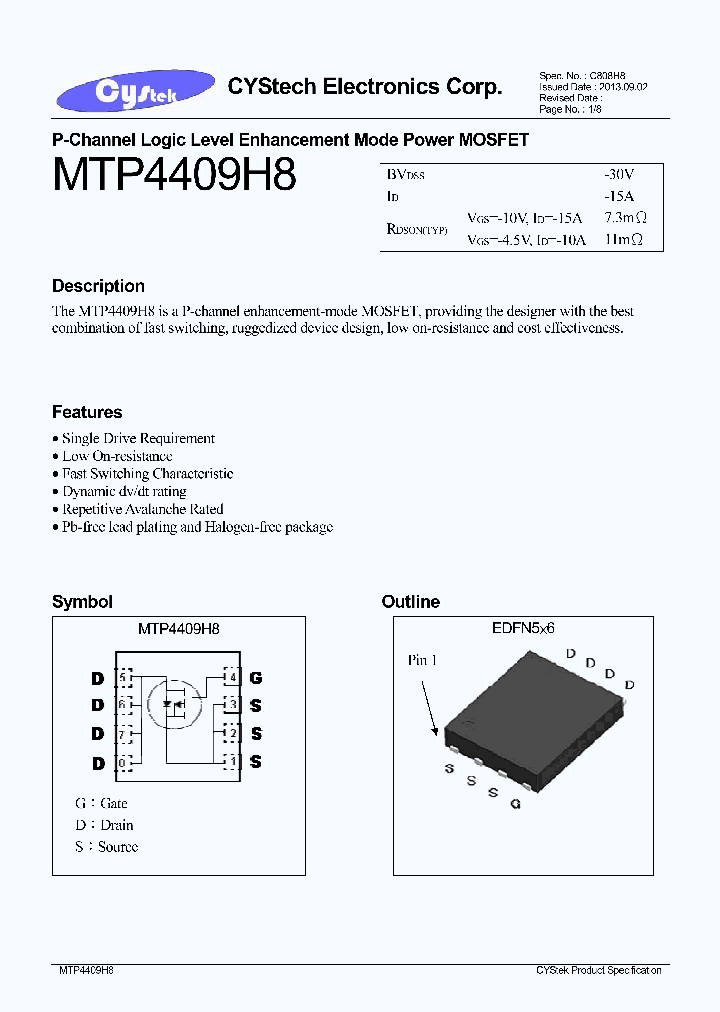 MTP4409H8_7354051.PDF Datasheet