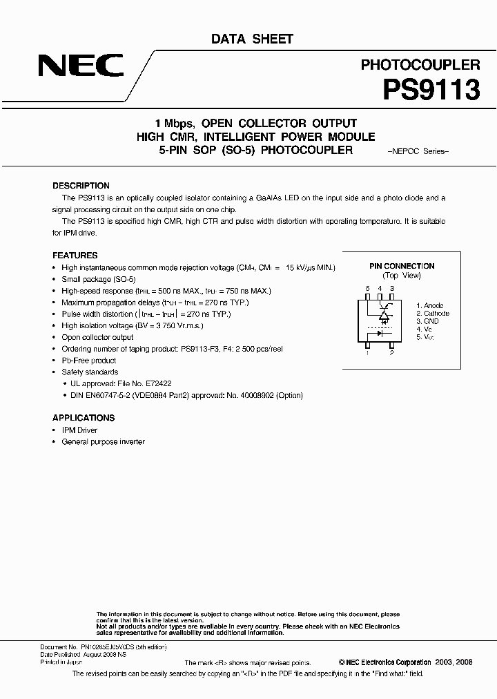PS9113-V-F3-AX_7354444.PDF Datasheet