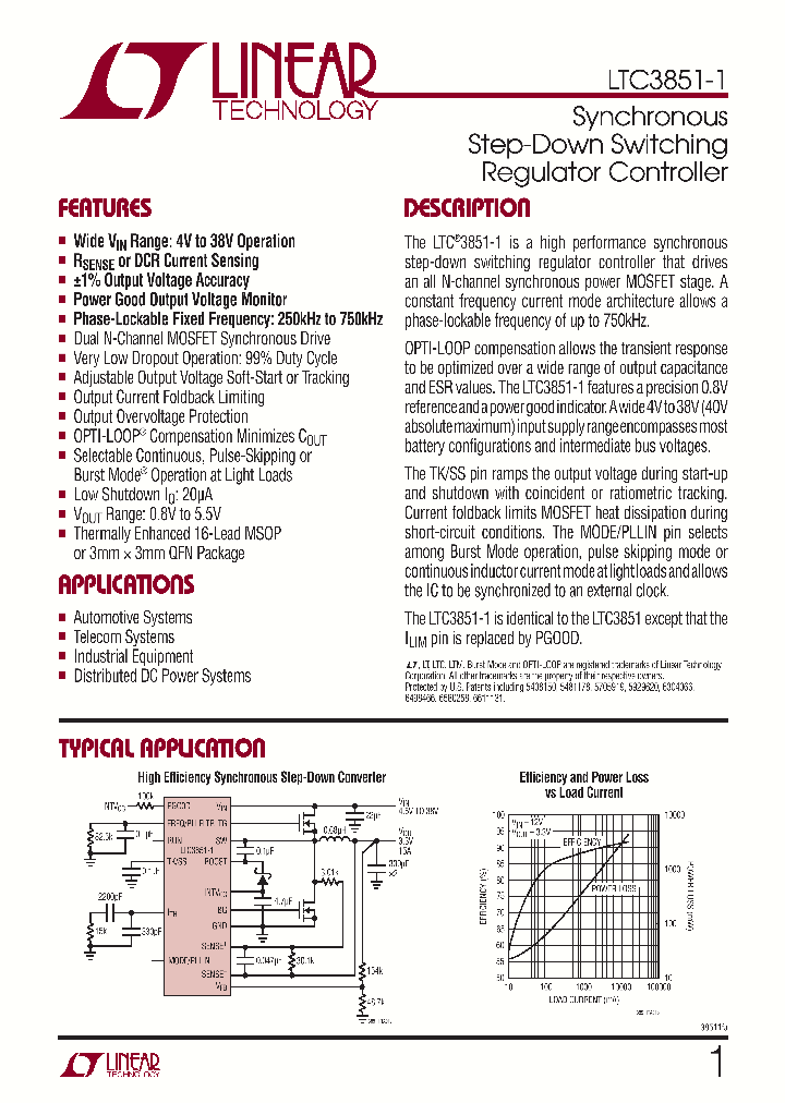 LTC3851EMSE-1PBF_7357254.PDF Datasheet