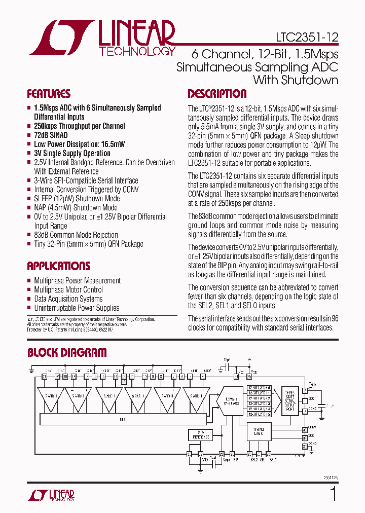 LTC2351IUH-12TRPBF_7362708.PDF Datasheet