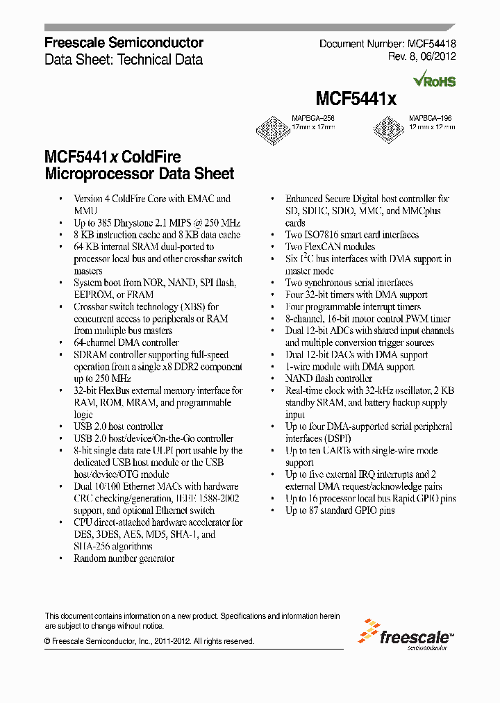 MCF54418CMJ250_7367106.PDF Datasheet