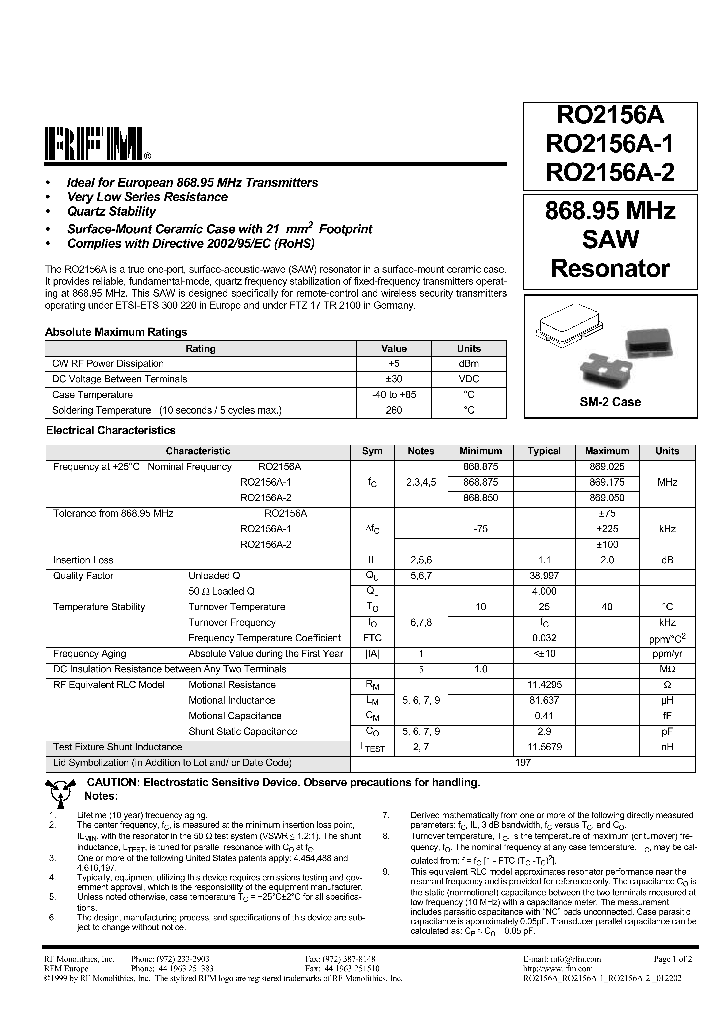 RO2156A-1_7362172.PDF Datasheet