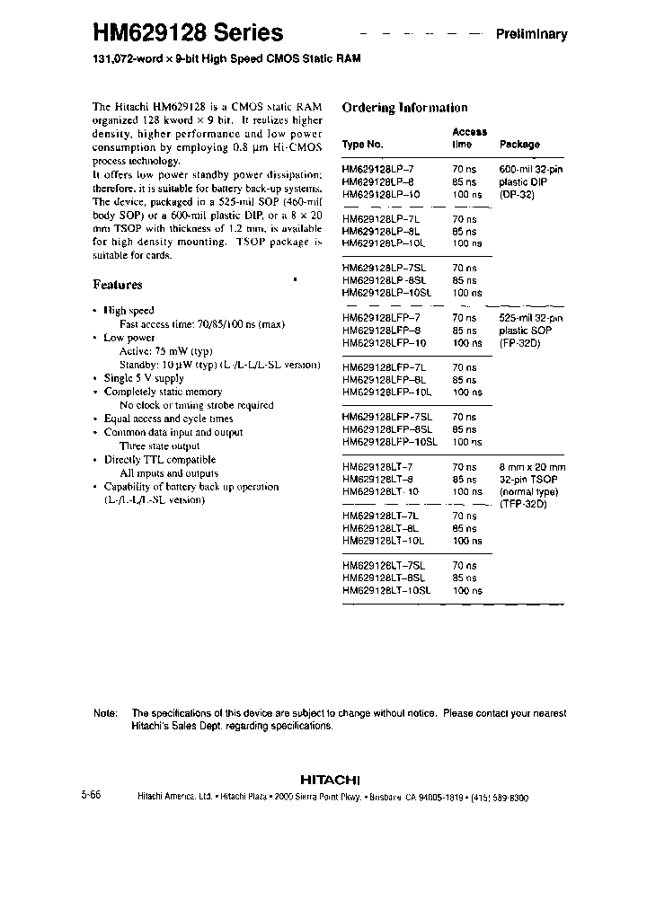 HM629128LP-7_7369291.PDF Datasheet