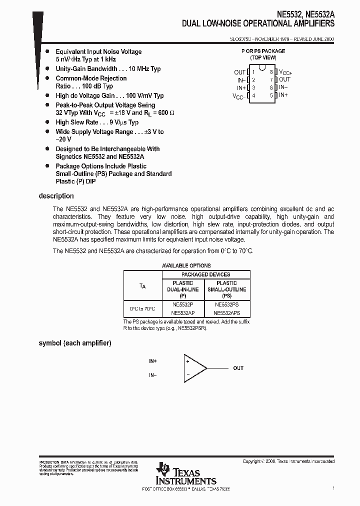 TEXASINSTRUMENTSINC-NE5532APS_7369318.PDF Datasheet