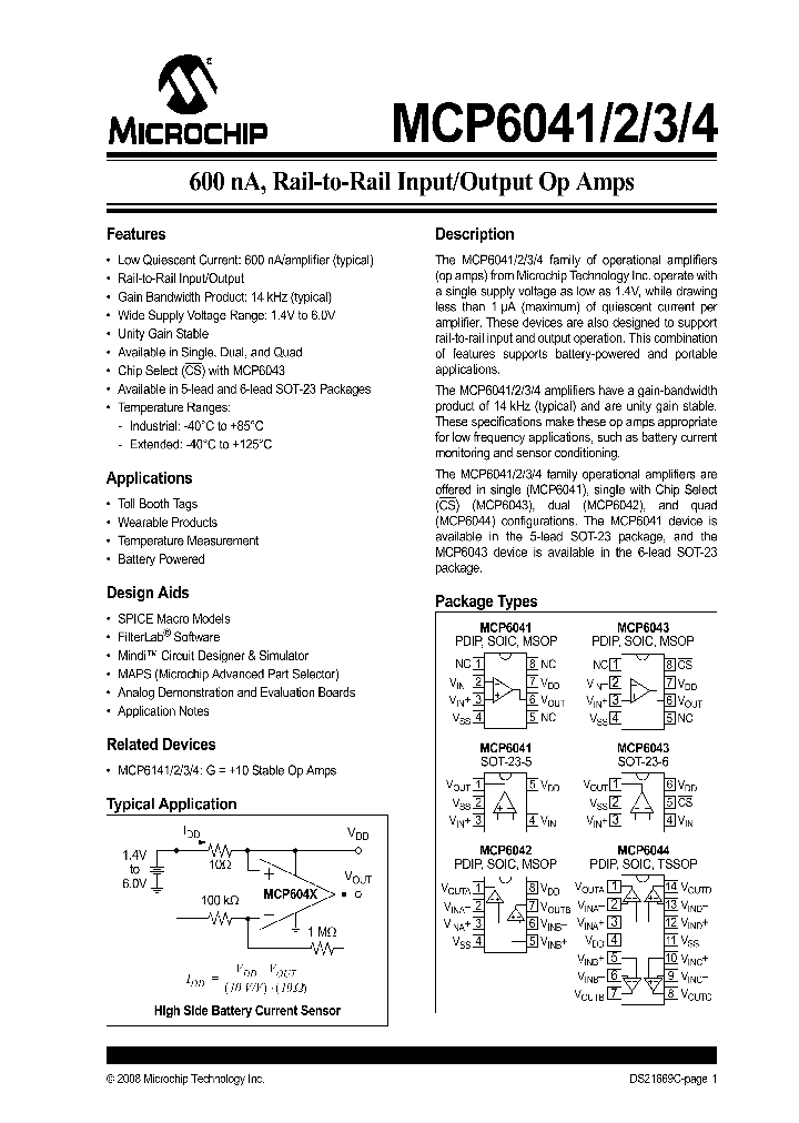 MCP6042IOT_7370031.PDF Datasheet