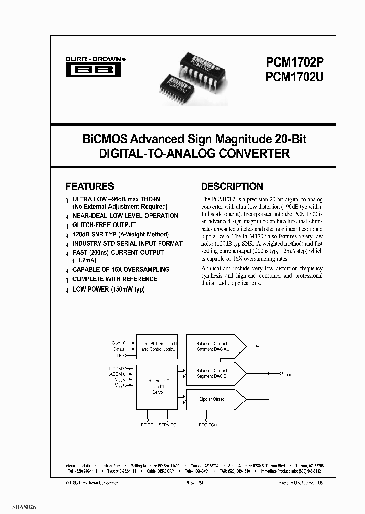 TEXASINSTRUMENTSINC-PCM1702P-K_7370911.PDF Datasheet