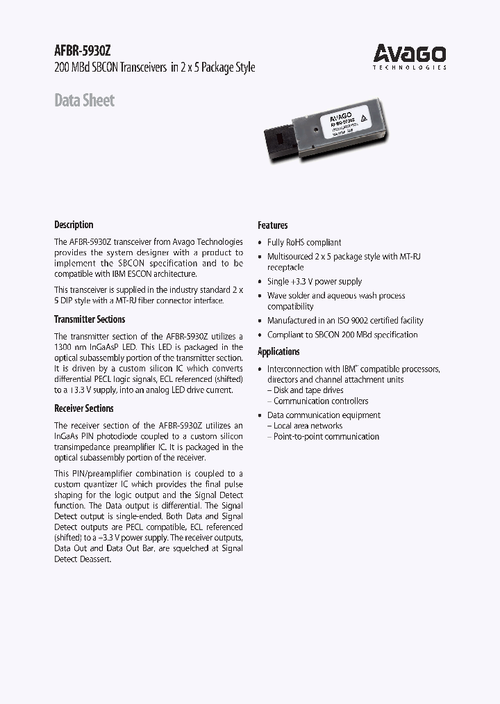 AFBR-5930Z_7377273.PDF Datasheet