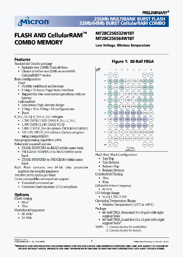 MT28C256532W18TBT-F605P856TBWT_7377187.PDF Datasheet