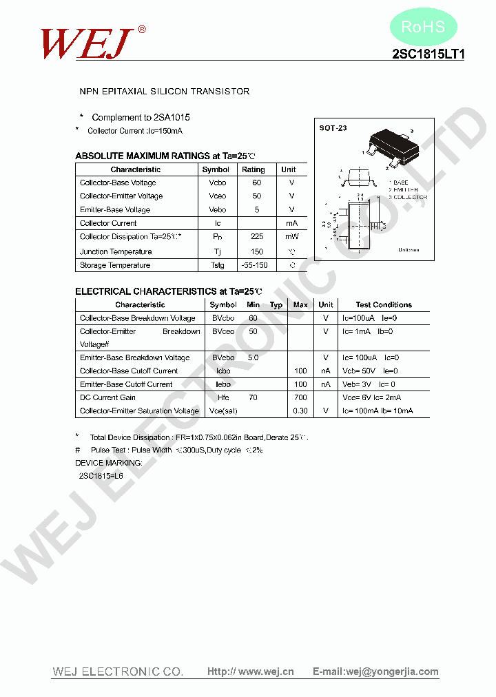 2SC1815LT1_7377491.PDF Datasheet