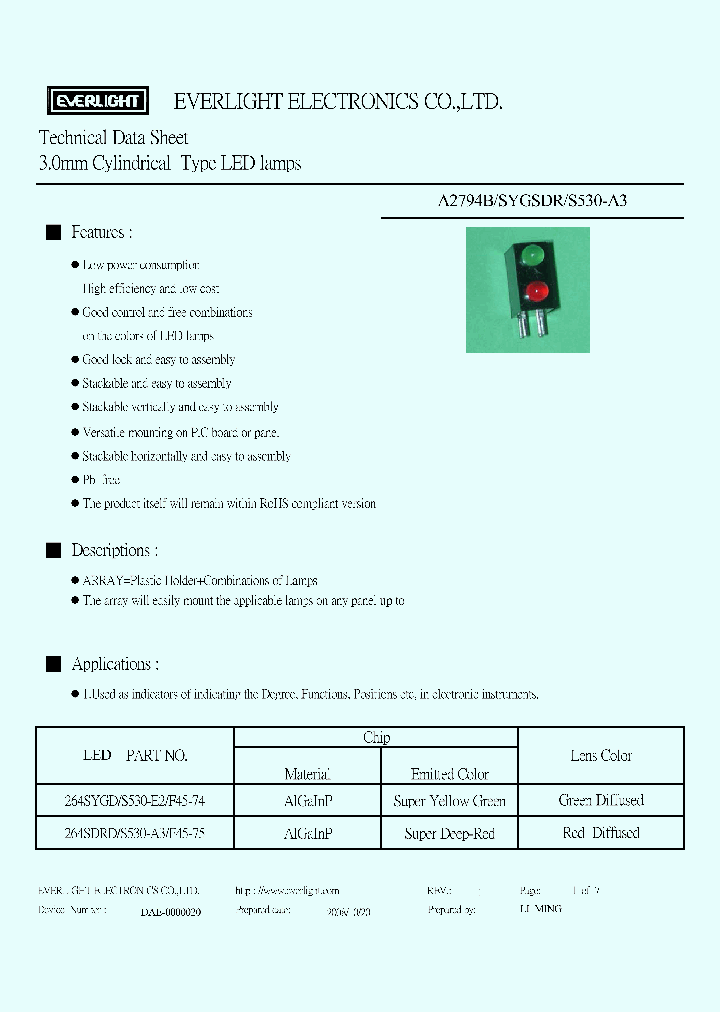 A2794B-SYGSDR-S530-A3_7380729.PDF Datasheet