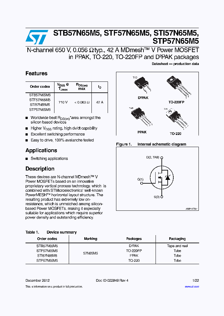 STW57N65M5_7380959.PDF Datasheet