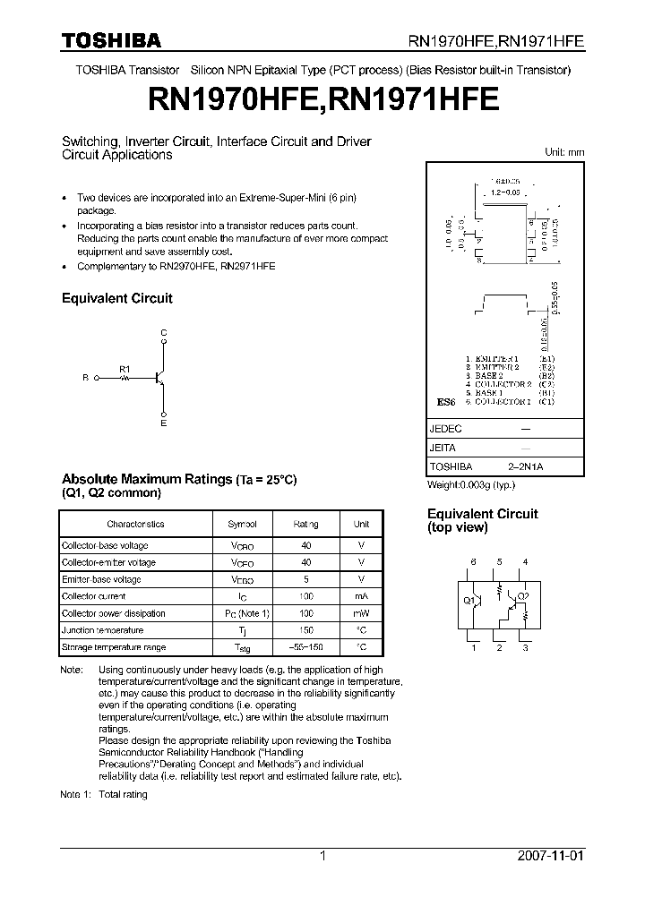 RN1970HFE_7381858.PDF Datasheet