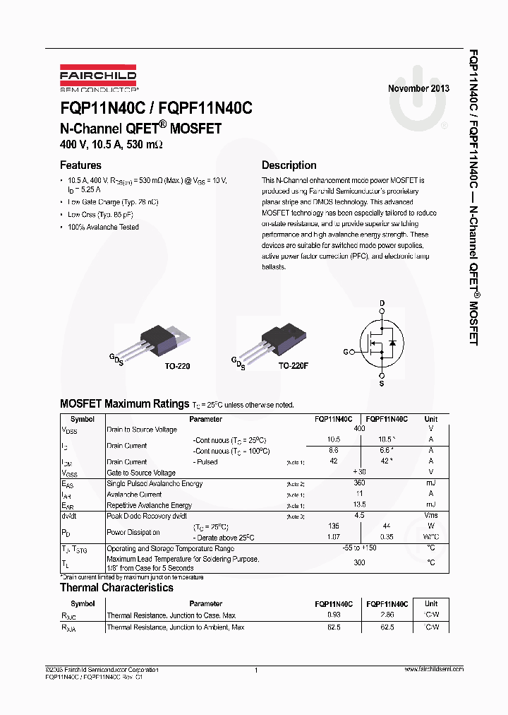 FQPF11N40C_7381834.PDF Datasheet